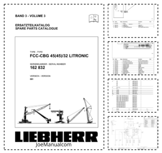 Liebherr FCC-CBG 45(45) 32 Litronic Crane Parts Catalog SN 162832 Vol 3