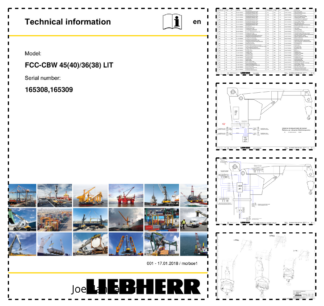 Liebherr FCC-CBW 45(40) 36(38) Litronic Crane Service Training Manual SN 165308 165309