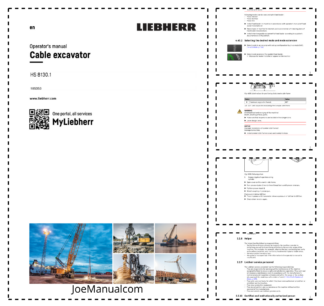 Liebherr HS 8130.1 Excavator Operators Manual SN 185353