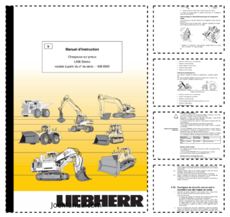 Liebherr L506 Stereo 426 Wheel Loader Operators Manual SN 8500 FR