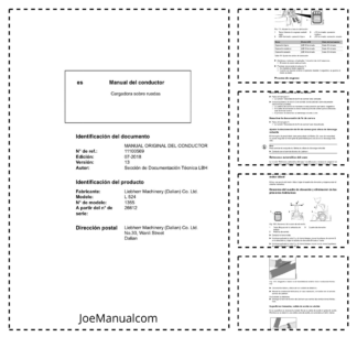 Liebherr L524 1355 Wheel Loader Operators Manual ES