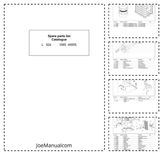 Liebherr L524 1585 Wheel Loader Parts Catalog SN 46555