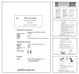 Liebherr L538 1325 Wheel Loader Operators Manual SN 25735 PT