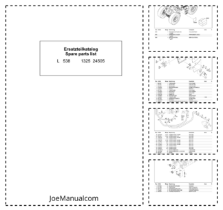Liebherr L538 1325 Wheel Loader Parts Catalog SN 24505