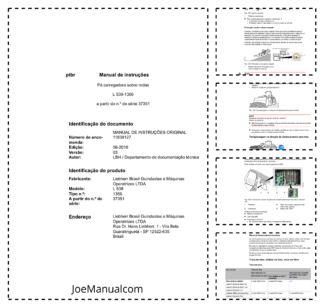 Liebherr L538 1356 Wheel Loader Operators Manual SN 37351 PT 2016