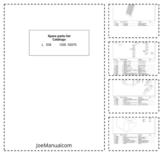 Liebherr L538 1356 Wheel Loader Parts Catalog SN 52070