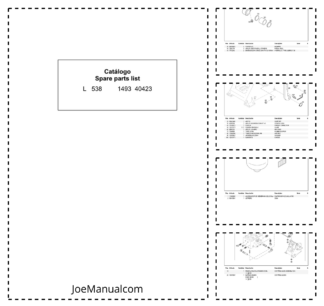 Liebherr L538 1493 Wheel Loader Parts Catalog SN 40423