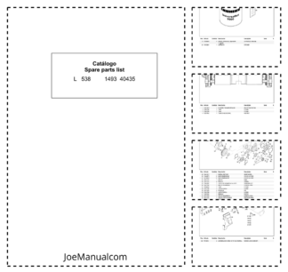 Liebherr L538 1493 Wheel Loader Parts Catalog SN 40435