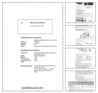 Liebherr L550 1839 Wheel Loader Operators Manual SN 52016 ES