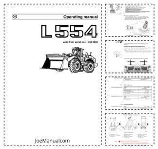 Liebherr L554 Wheel Loader Operators Manual SN below 4520202