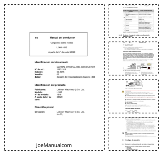 Liebherr L566 1616 Wheel Loader Operators Manual SN 38529 ES