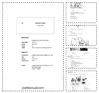 Liebherr L566 1897 Wheel Loader Operators Manual SN 62921