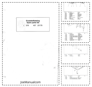 Liebherr L576 457 Wheel Loader Parts Catalog SN 20178