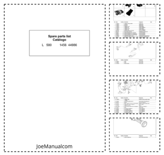 Liebherr L580 1456 Wheel Loader Parts Catalog SN 44986