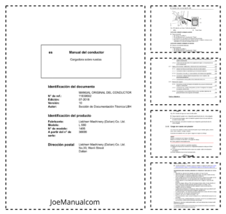Liebherr L580 1495 Wheel Loader Operators Manual ES