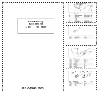 Liebherr L580 458 Wheel Loader Parts Catalog SN 14580