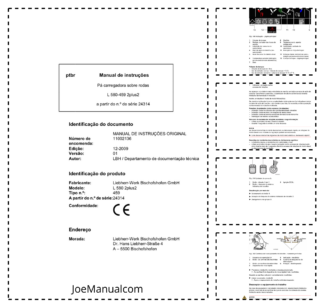 Liebherr L580 459 2plus2 Wheel Loader Operators Manual PT
