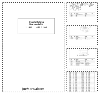 Liebherr L580 459 Wheel Loader Parts Catalog SN 21906