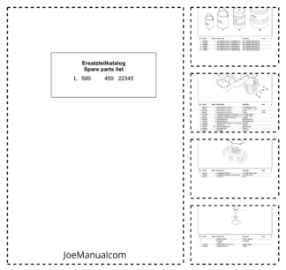 Liebherr L580 459 Wheel Loader Parts Catalog SN 22345