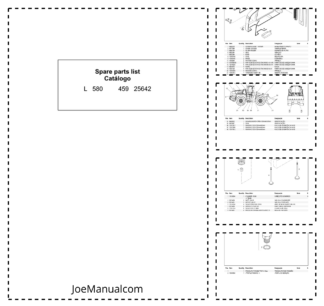 Liebherr L580 459 Wheel Loader Parts Catalog SN 25642