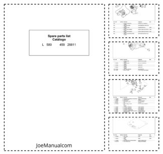 Liebherr L580 459 Wheel Loader Parts Catalog SN 28811