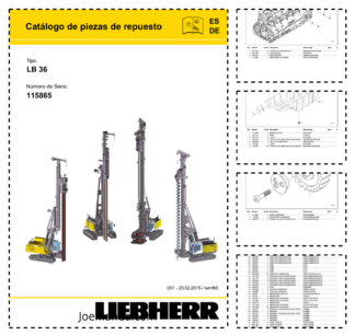 Liebherr LB 36 Drill Parts Catalog SN 115865 ES DE