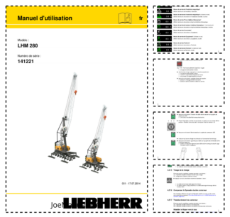 Liebherr LHM 280 Crane Operators Manual SN 141221 FR