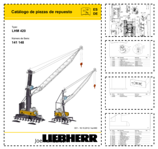 Liebherr LHM 420 Crane Parts Catalog SN 141148