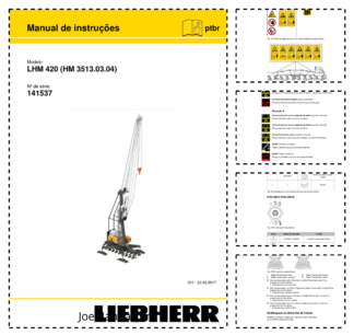 Liebherr LHM 420HM 3513.03.04 Crane Operators Manual SN 141537 PT