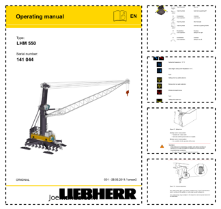 Liebherr LHM 550 Crane Operators Manual SN 141044