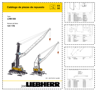 Liebherr LHM 550 Crane Parts Catalog SN 141178