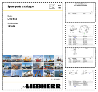 Liebherr LHM 550 Crane Parts Catalog SN 141654