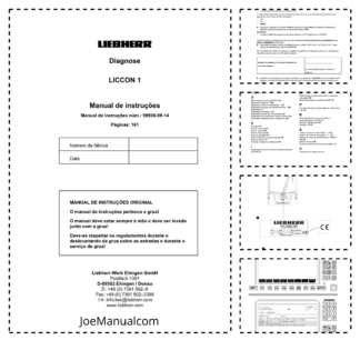 Liebherr LICCON 1 Diagnostics Operators Manual PT