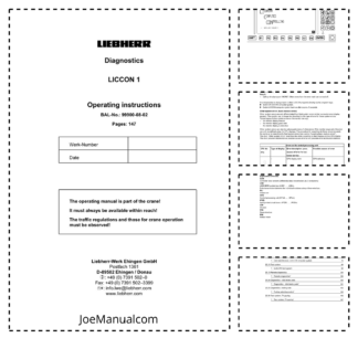 Liebherr LICCON 1 Diagnostics Operators Manual
