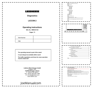 Liebherr LICCON 2 Diagnostics Operators Manual