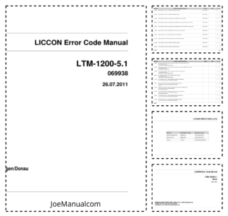 Liebherr LICCON LTM 1200-5.1 Error Code Operators Manual