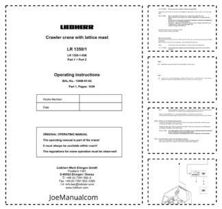 Liebherr LR 1350-1 Crane Operators Manual Part 1 and 2
