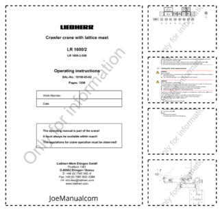 Liebherr LR 1600-2 Crane Operators Manual