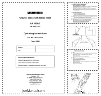 Liebherr LR 1600-2 Crawler Crane Operators Manual PT