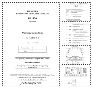 Liebherr LR 1750 Crawler Crane Operators Manual