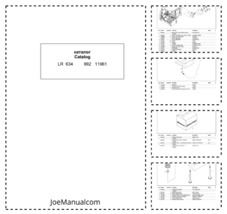 Liebherr LR 634 992 Material Handler Parts Catalog SN 11961