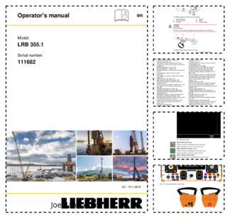 Liebherr LRB 355.1 Crane Operators Manual SN 111682