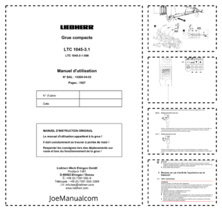Liebherr LTC 1045 3.1 Crane Operators Manual FR