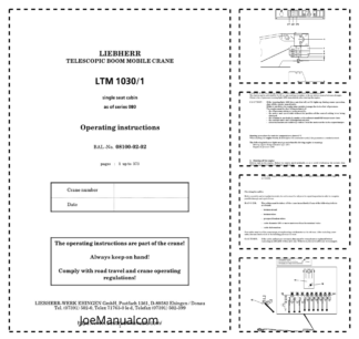 Liebherr LTM 1030-1 080 Series Crane Operators Manual