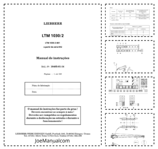 Liebherr LTM 1030-2 Serie 042 Crane Operators Manual PT