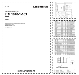 Liebherr LTM 1040-1-163 Crane Parts Catalog SN Z19366