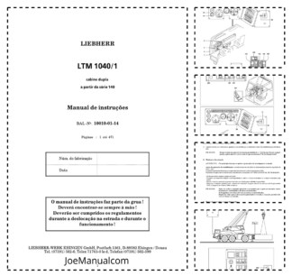 Liebherr LTM 1040-1 Serie 140 Crane Operators Manual PT