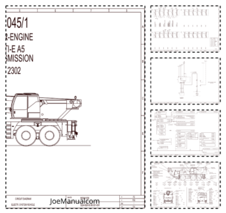 Liebherr LTM 1045-1 Crane with D926 TI-E A5 Engine 12 AS 2302 Transmission Electrical and Hydralic Schematics