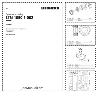 Liebherr LTM 1050 1-002 Crane Parts Catalog SN Z24004