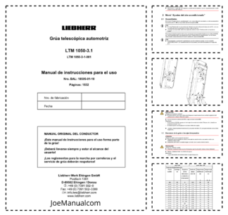 Liebherr LTM 1050 3.1 Crane Operators Manual ES
